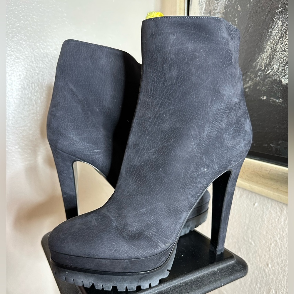 Authentic designer suede booties
